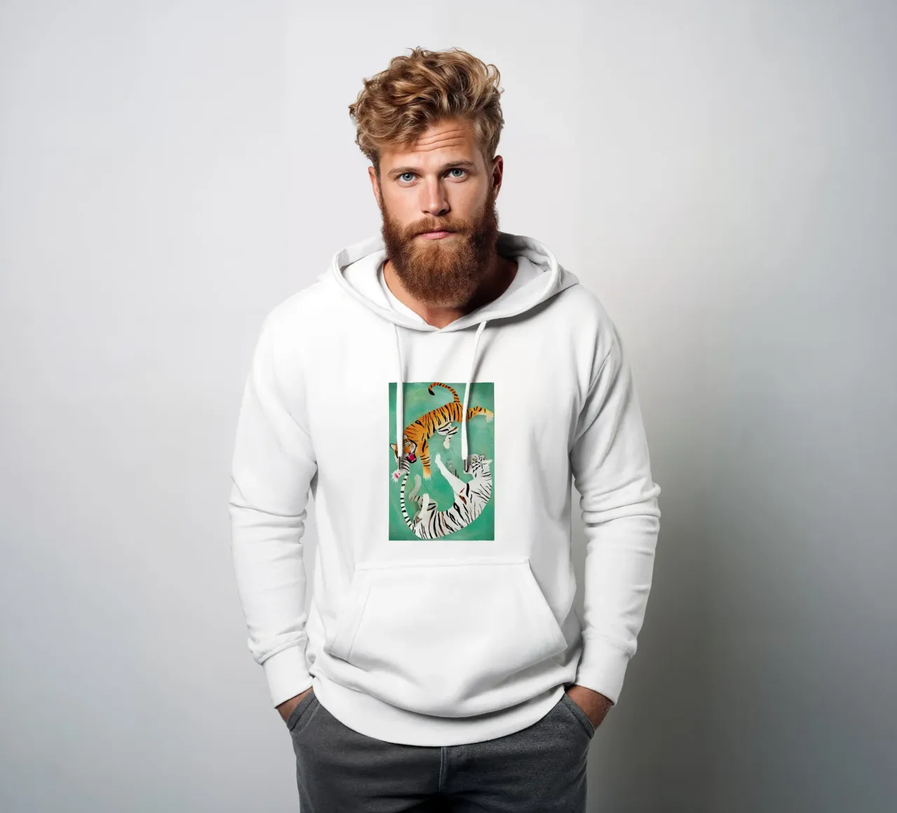 Tigers felpa con cappuccio da Ellen Weinstein