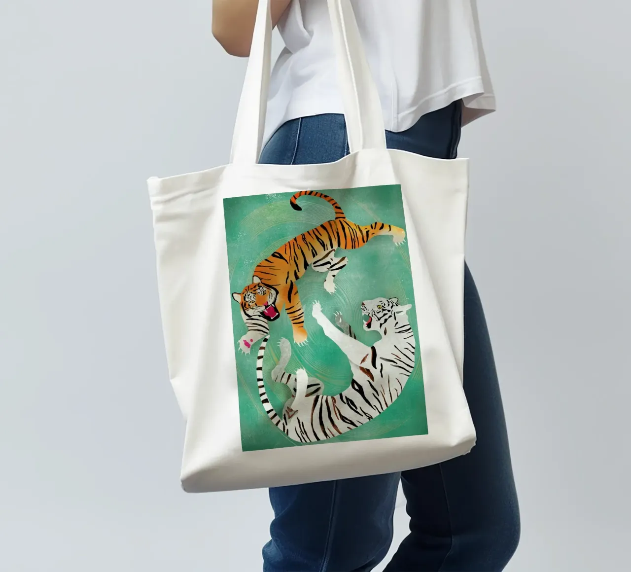 Tigers tote bag by Ellen Weinstein
