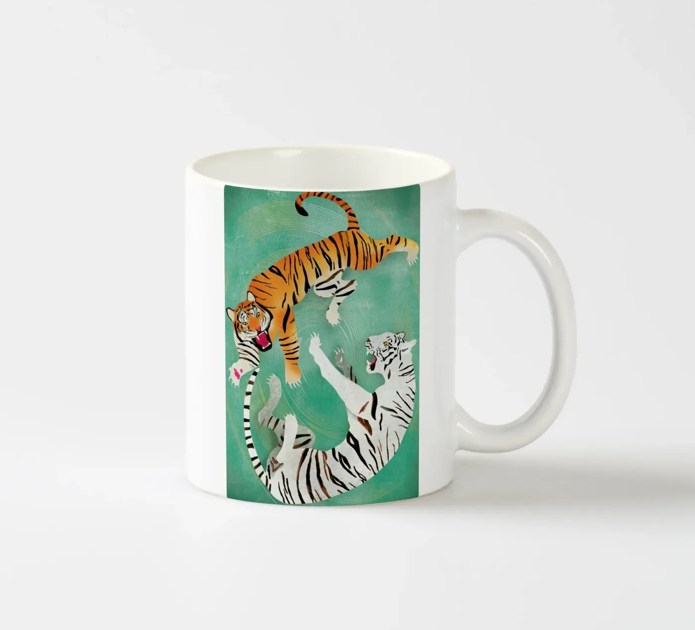 Tigers ceramic mug by Ellen Weinstein