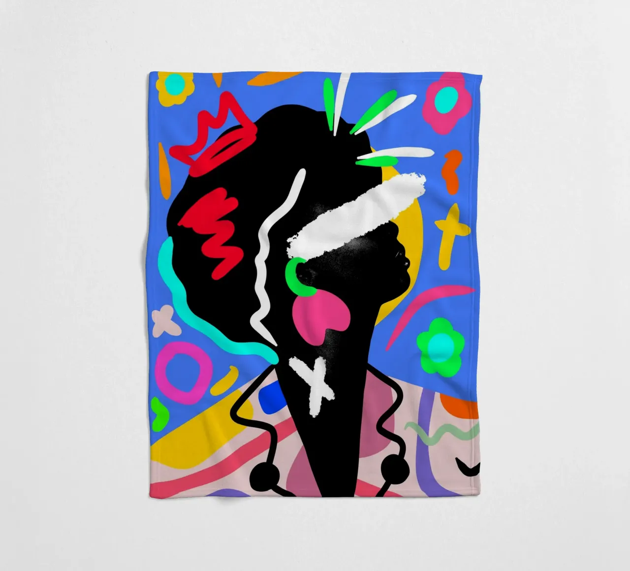 Afro Fusion fleece blanket by Mathudace Créas