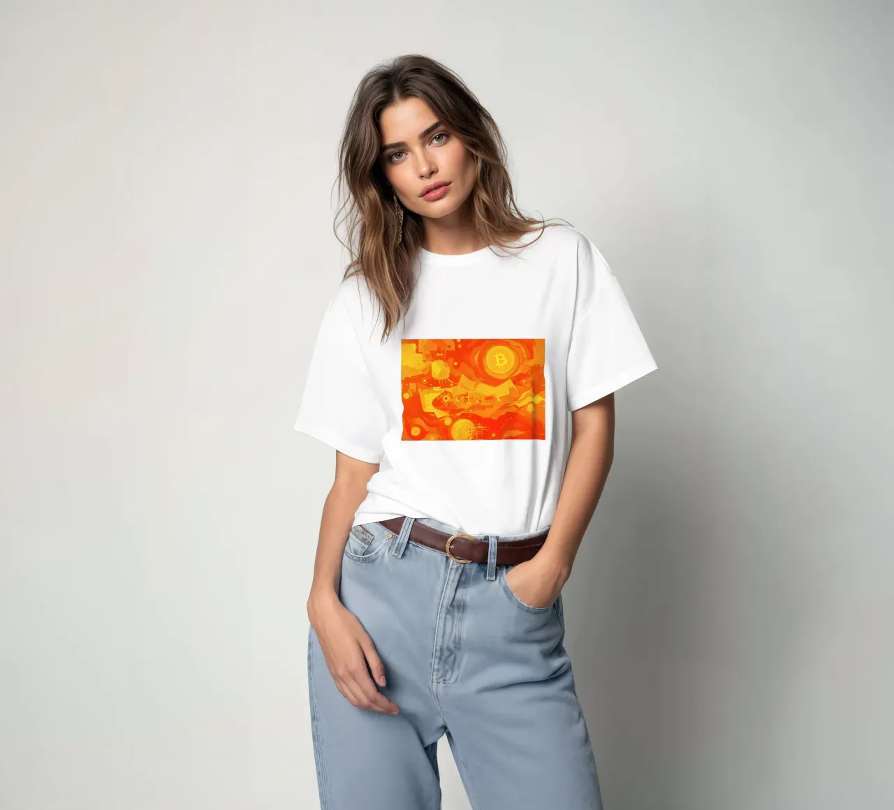 Abstract II Orange Burst t-shirt da Crypto_Jungle