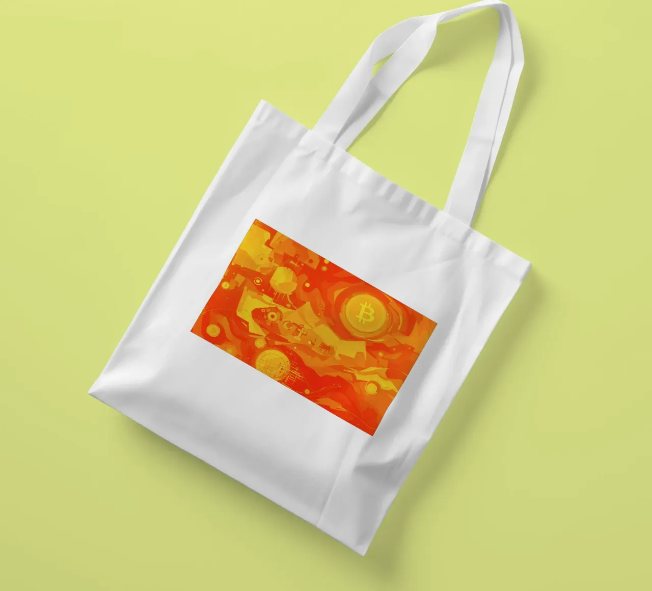 Abstract II Orange Burst borsa in juta da Crypto_Jungle