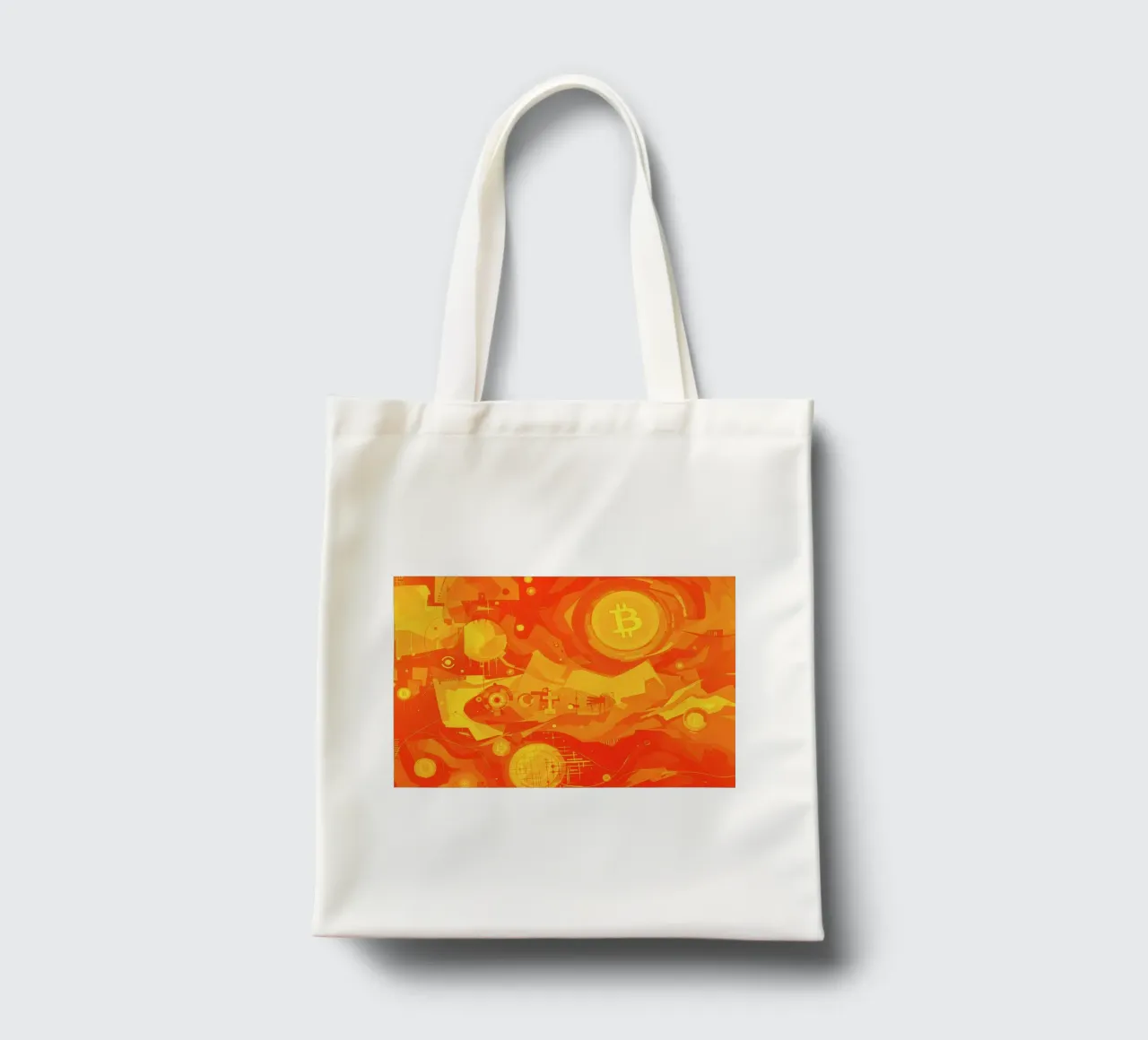Abstract II Orange Burst borsa in juta da Crypto_Jungle