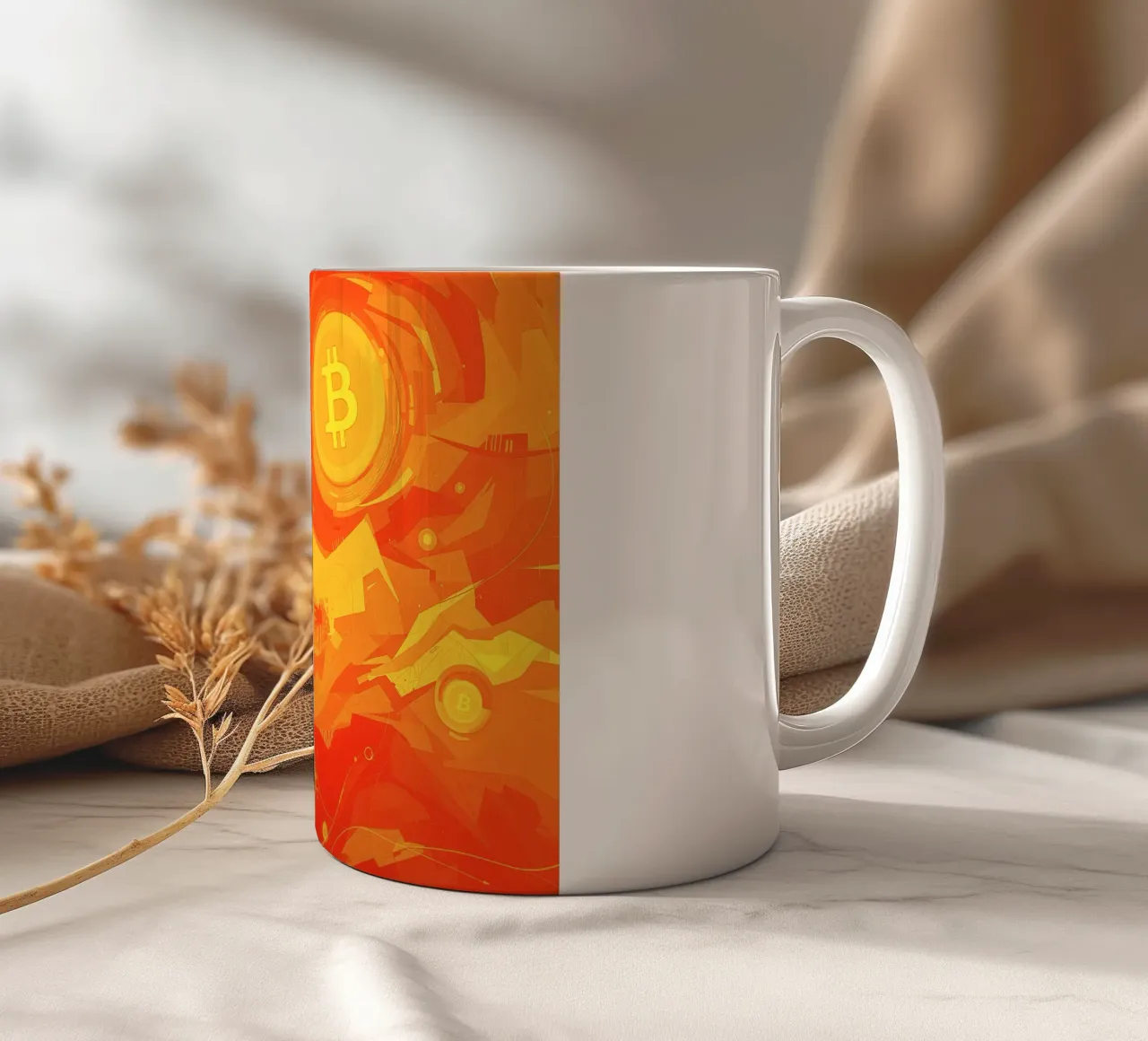 Abstract II Orange Burst tazza in ceramica da Crypto_Jungle
