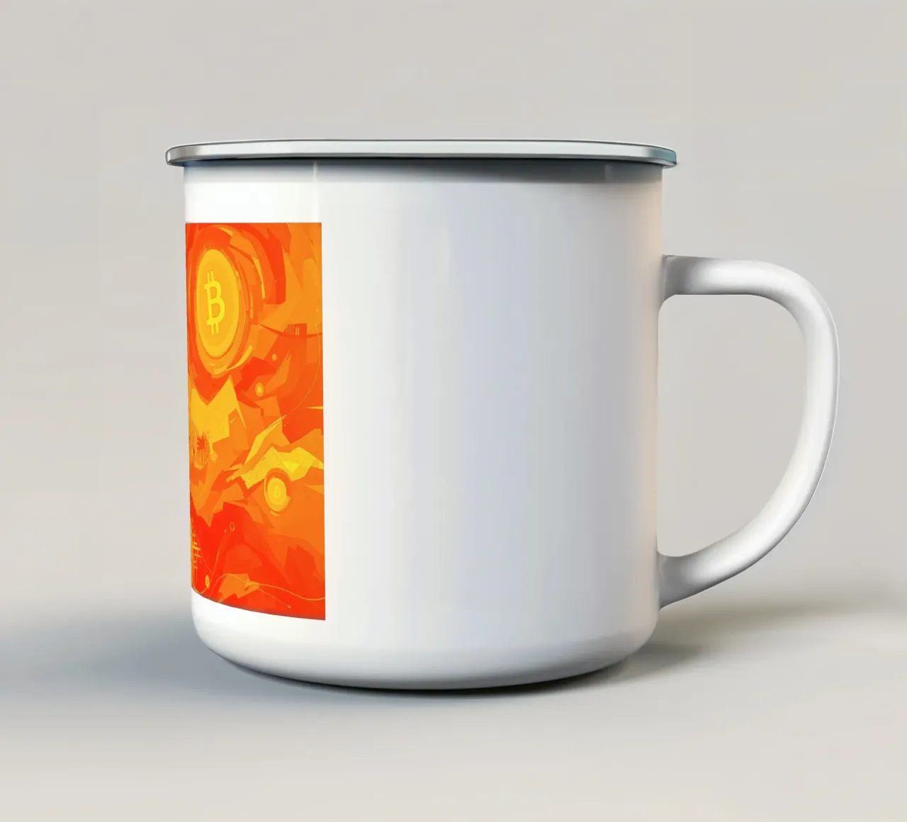 Abstract II Orange Burst tazza in smalto da Crypto_Jungle