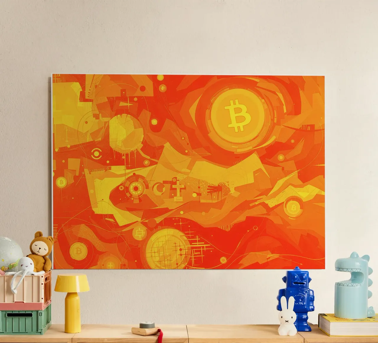 Abstract II Orange Burst alluminio dibond da Crypto_Jungle