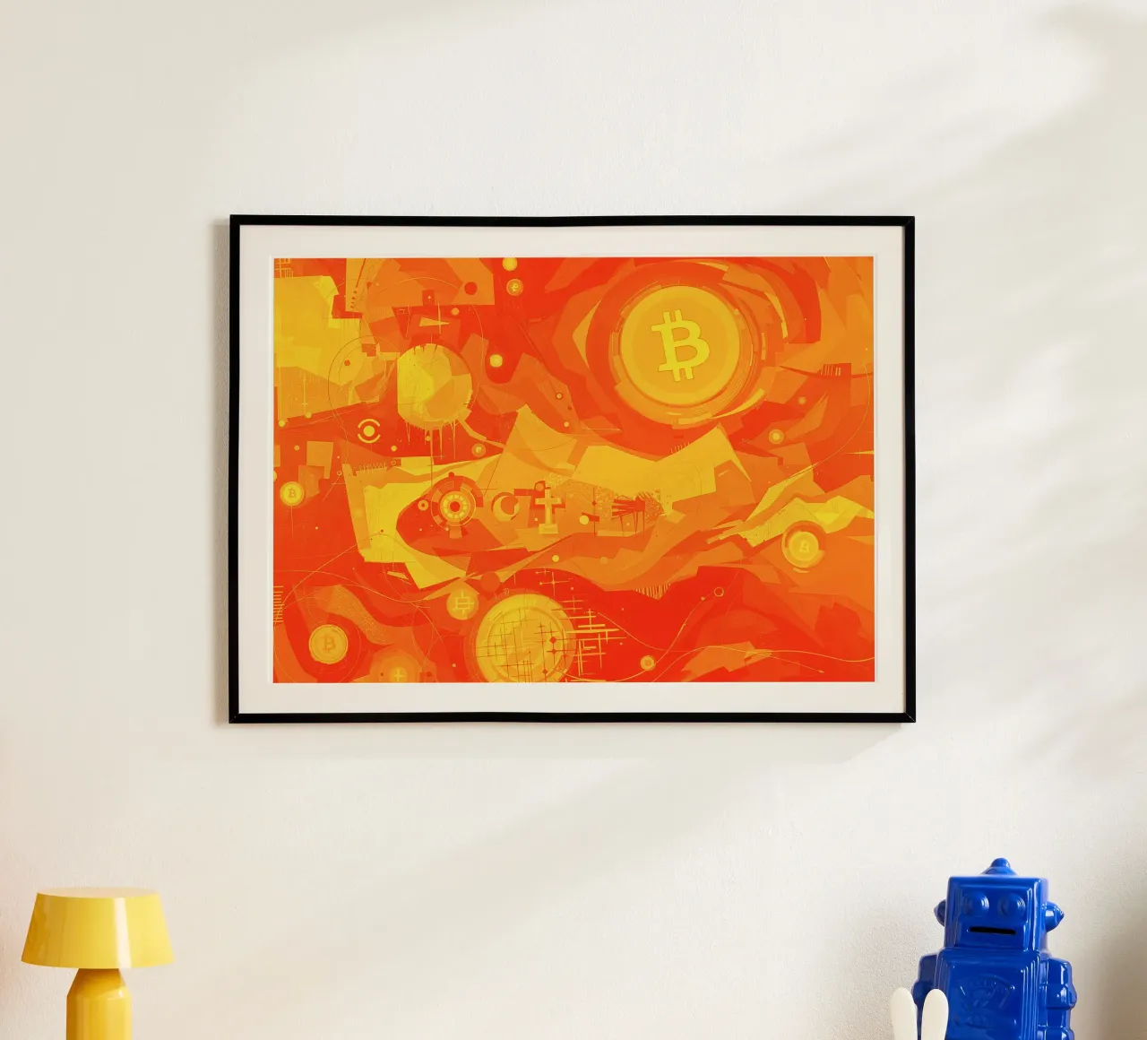 Abstract II Orange Burst carta hahnemühle da Crypto_Jungle