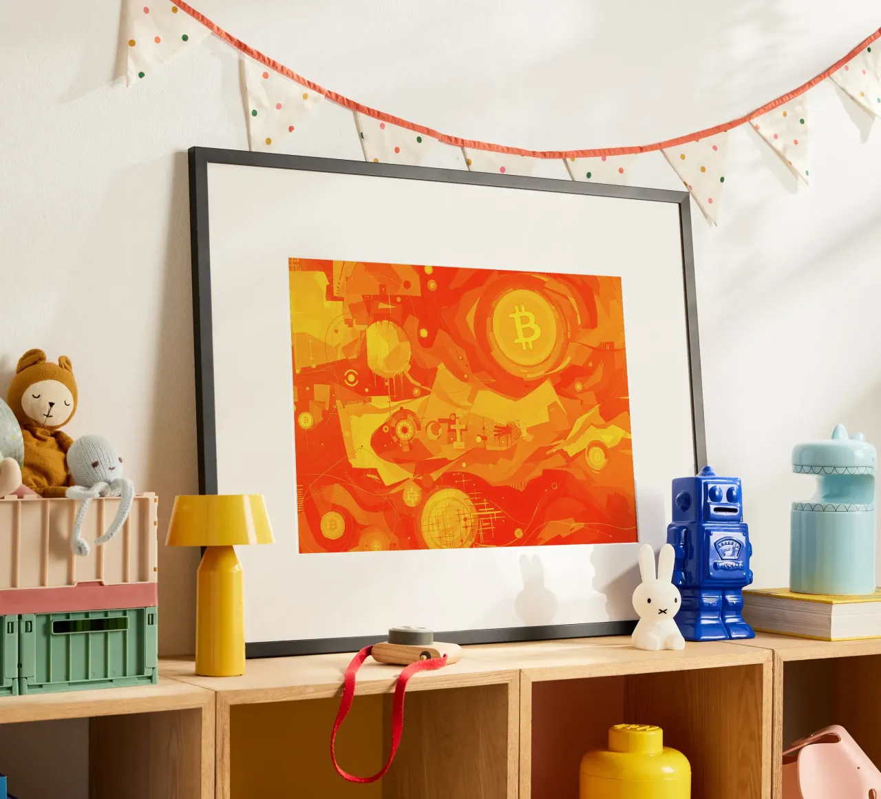 Abstract II Orange Burst carta hahnemühle da Crypto_Jungle