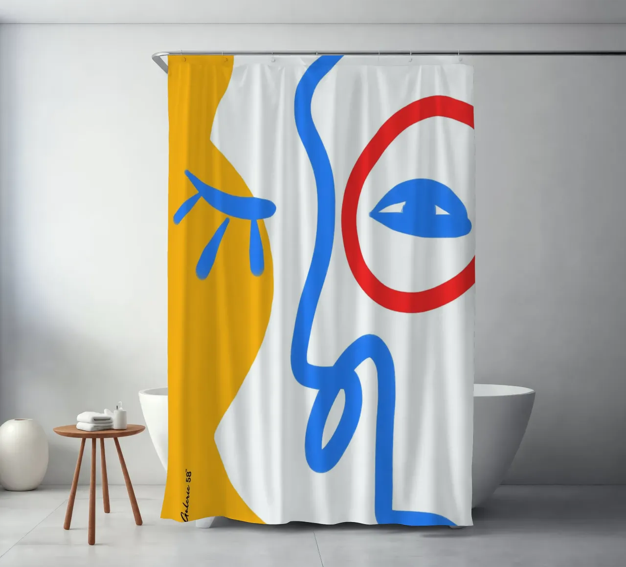 Dynamic Worlds Duschvorhang von Mike Leymi