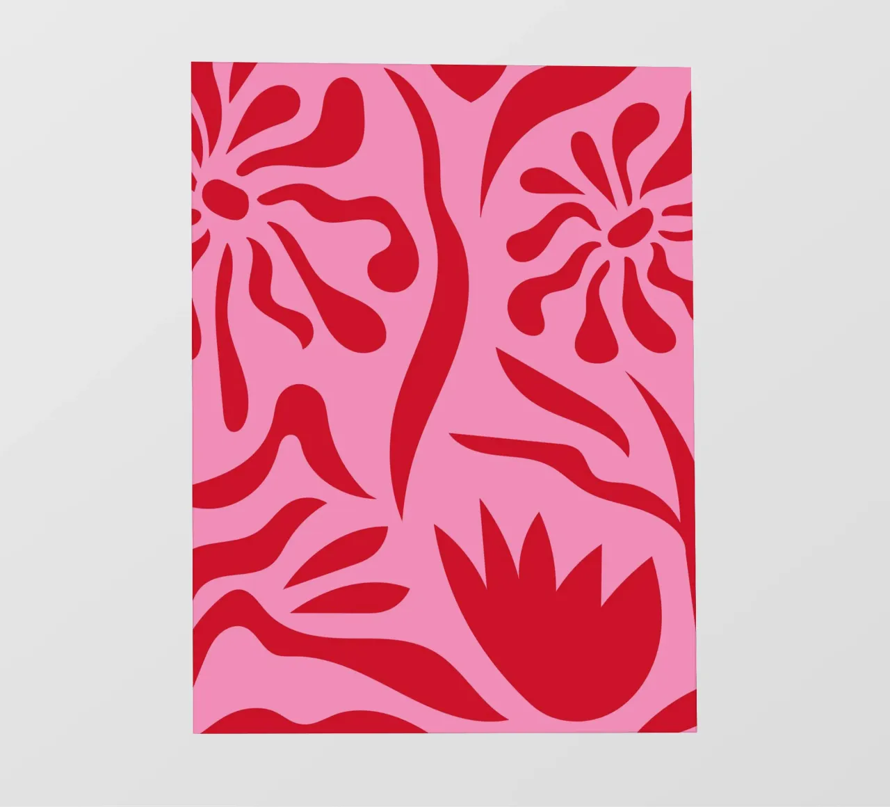 Rosa e rosso floreale telo in pvc da Kim Hubball Studio