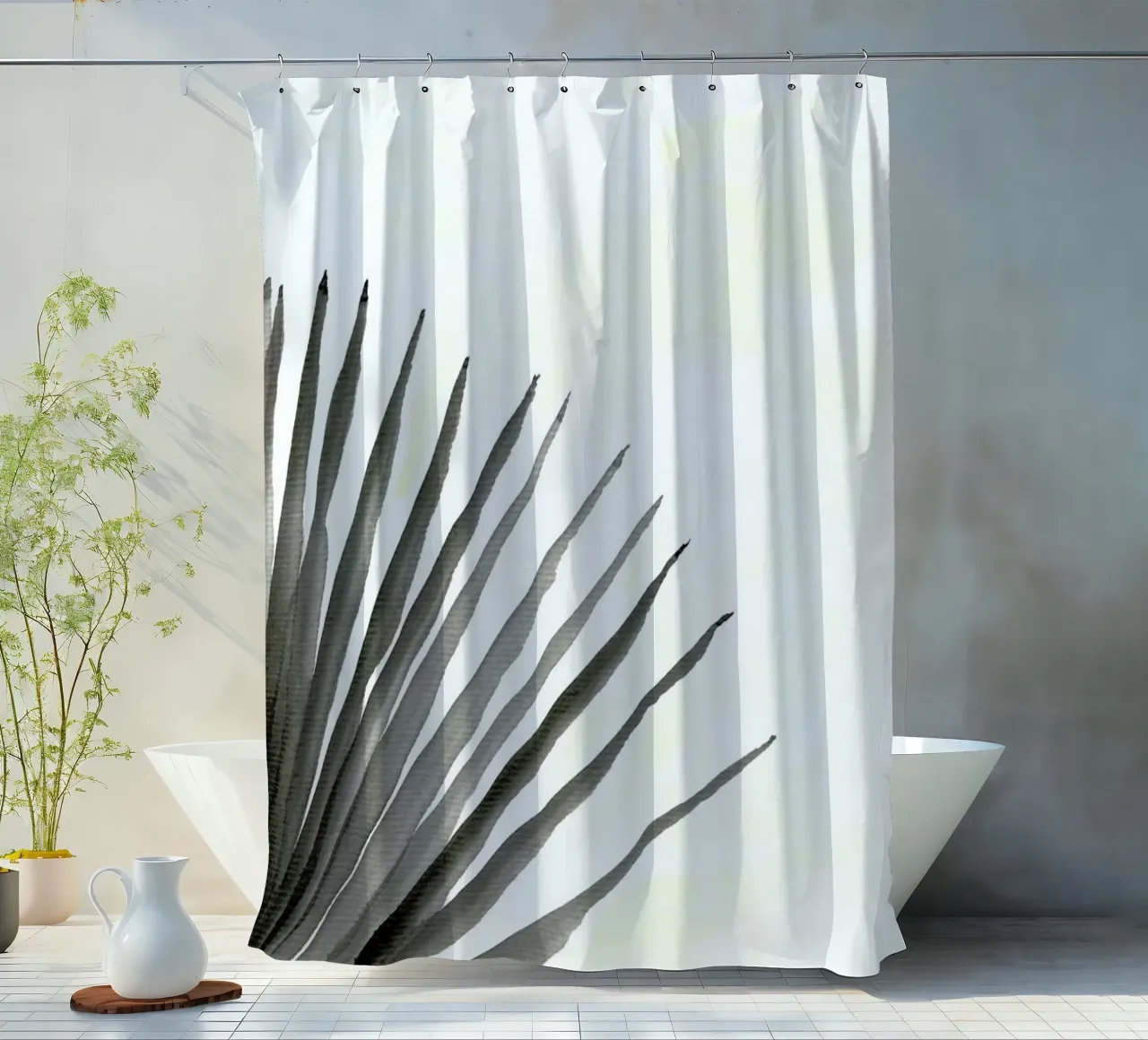 Palm V Duschvorhang von Kristen Polsinelli