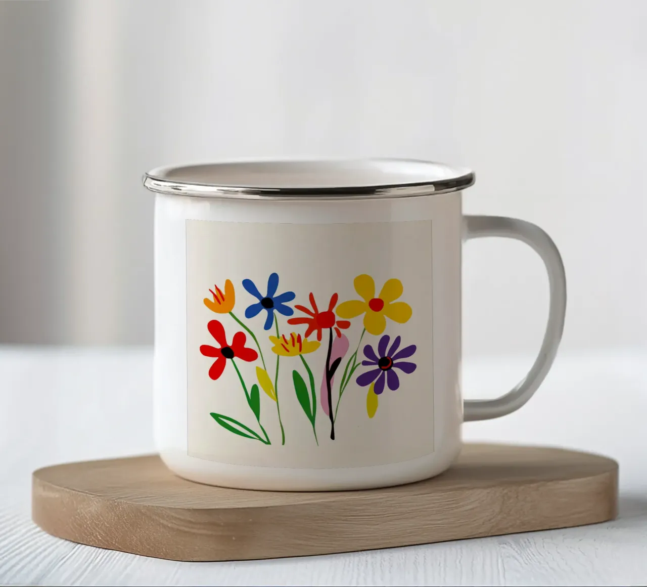 Fiori ingenui di Matisse Giardino moderno del Medioevo tazza in smalto da Modern Muse