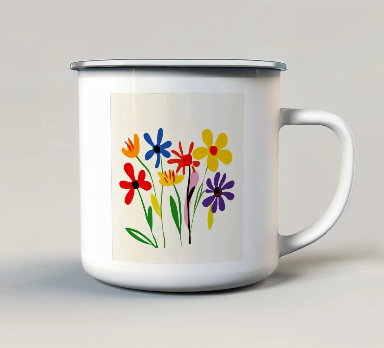 Fiori ingenui di Matisse Giardino moderno del Medioevo tazza in smalto da Modern Muse