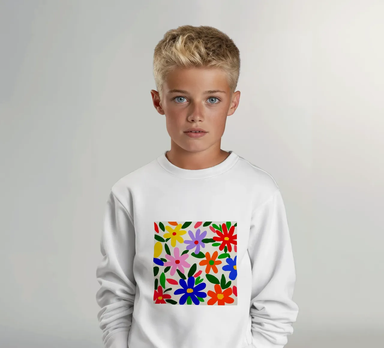 Modello di giardino con fiori colorati di Matisse felpa bambino da Modern Muse