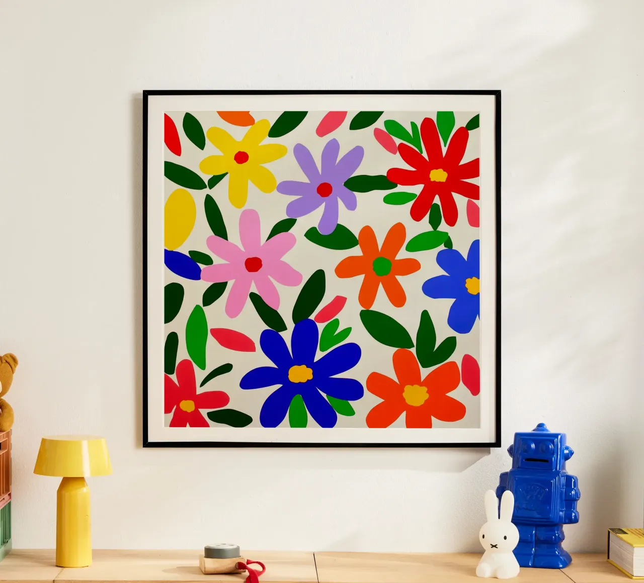 Modello di giardino con fiori colorati di Matisse poster da Modern Muse