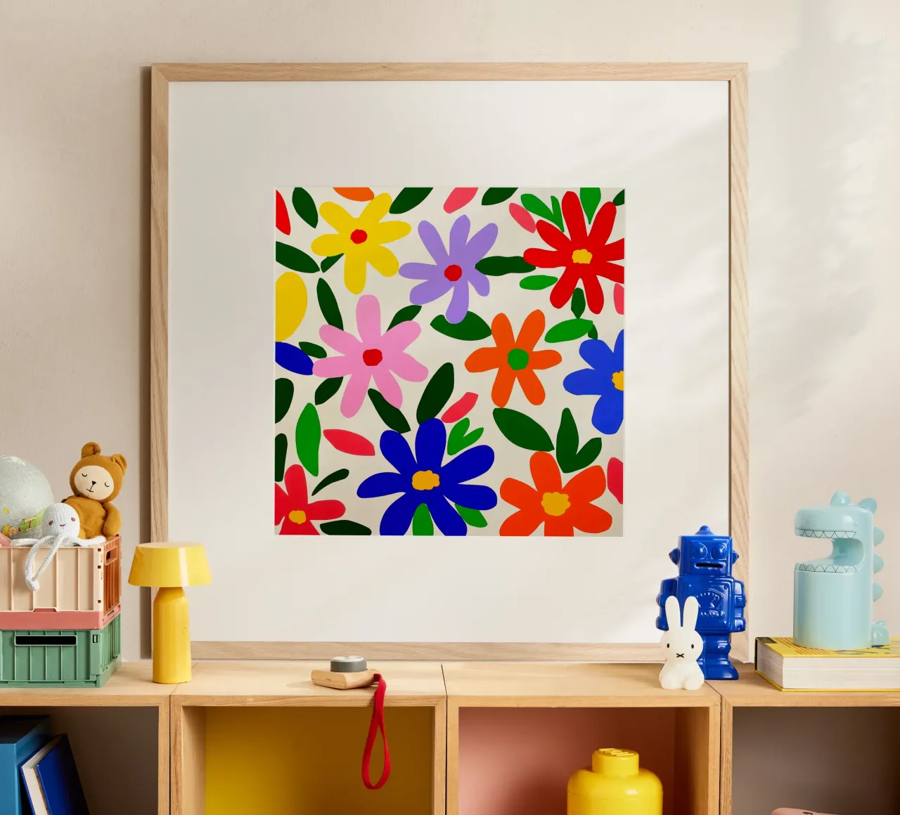 Modello di giardino con fiori colorati di Matisse poster da Modern Muse