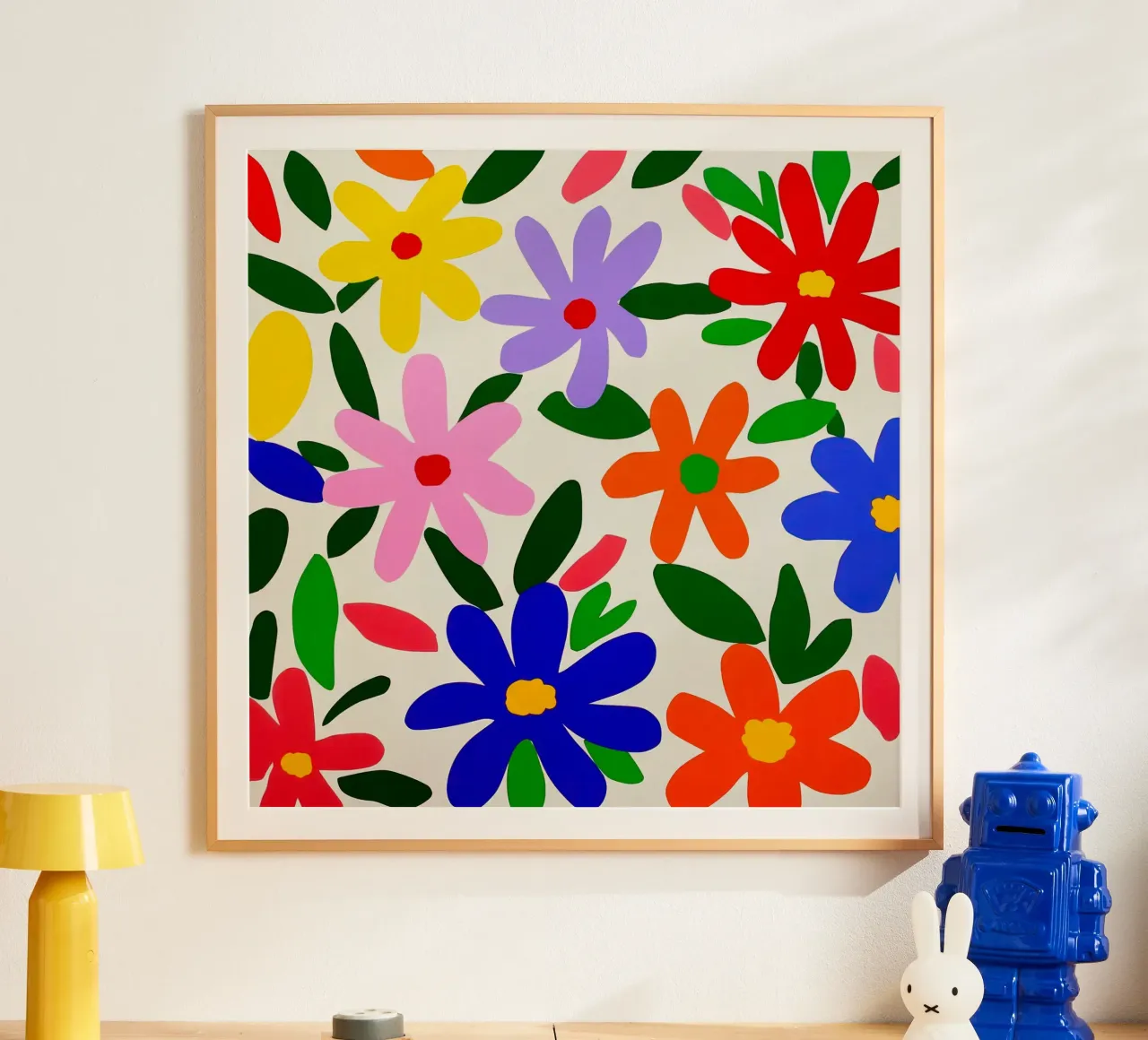 Modello di giardino con fiori colorati di Matisse poster da Modern Muse