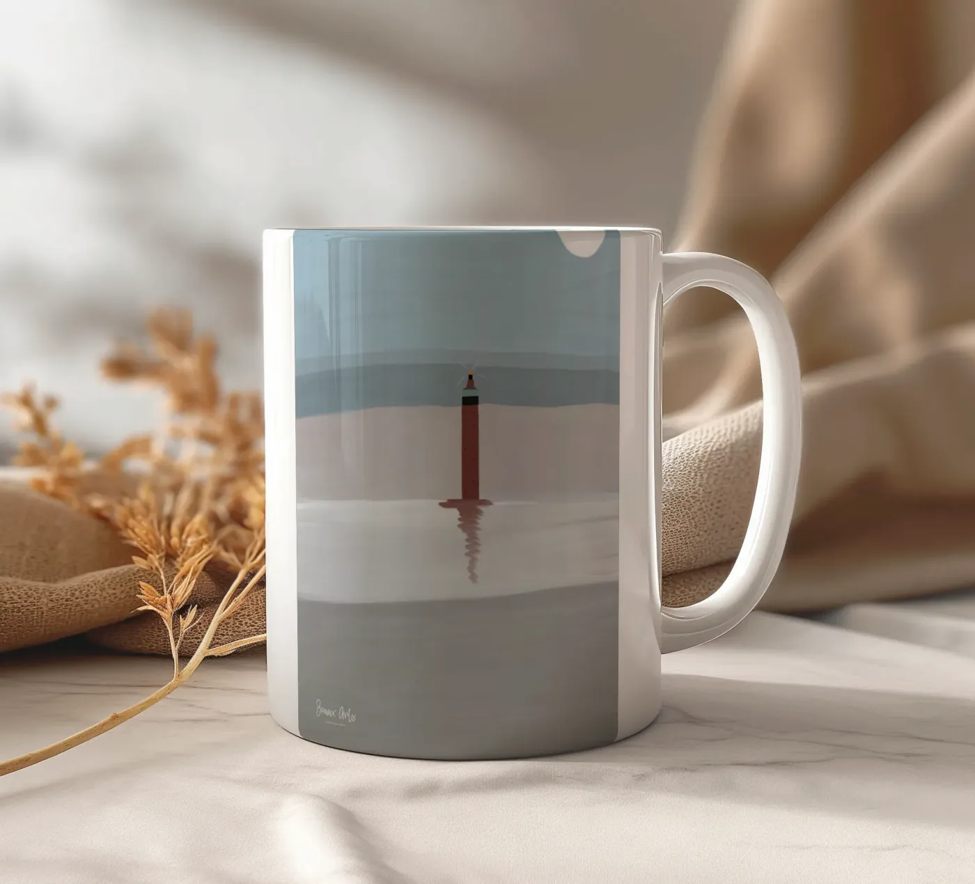 Modern Pulse ceramic mug by Mike Leymi
