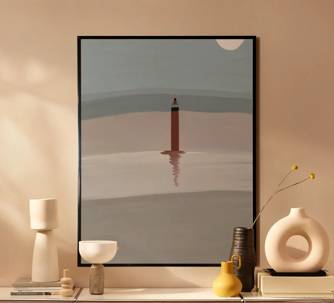 Modern Pulse poster con telaio in legno da Mike Leymi