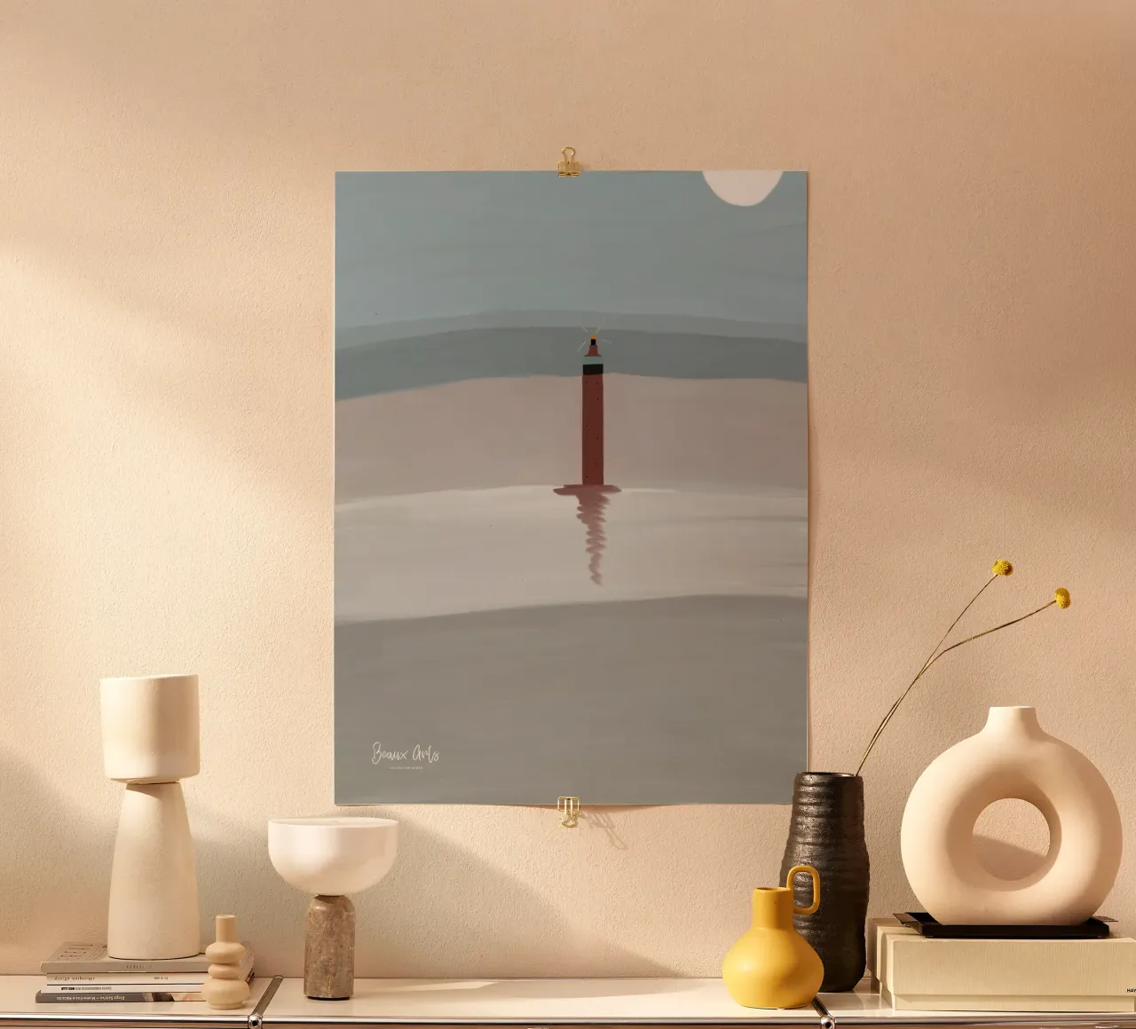 Modern Pulse poster con telaio in legno da Mike Leymi