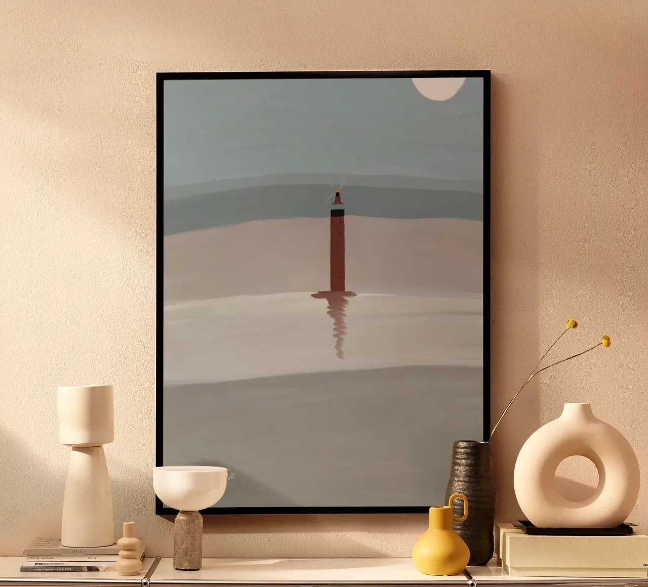 Modern Pulse poster con telaio in legno da Mike Leymi
