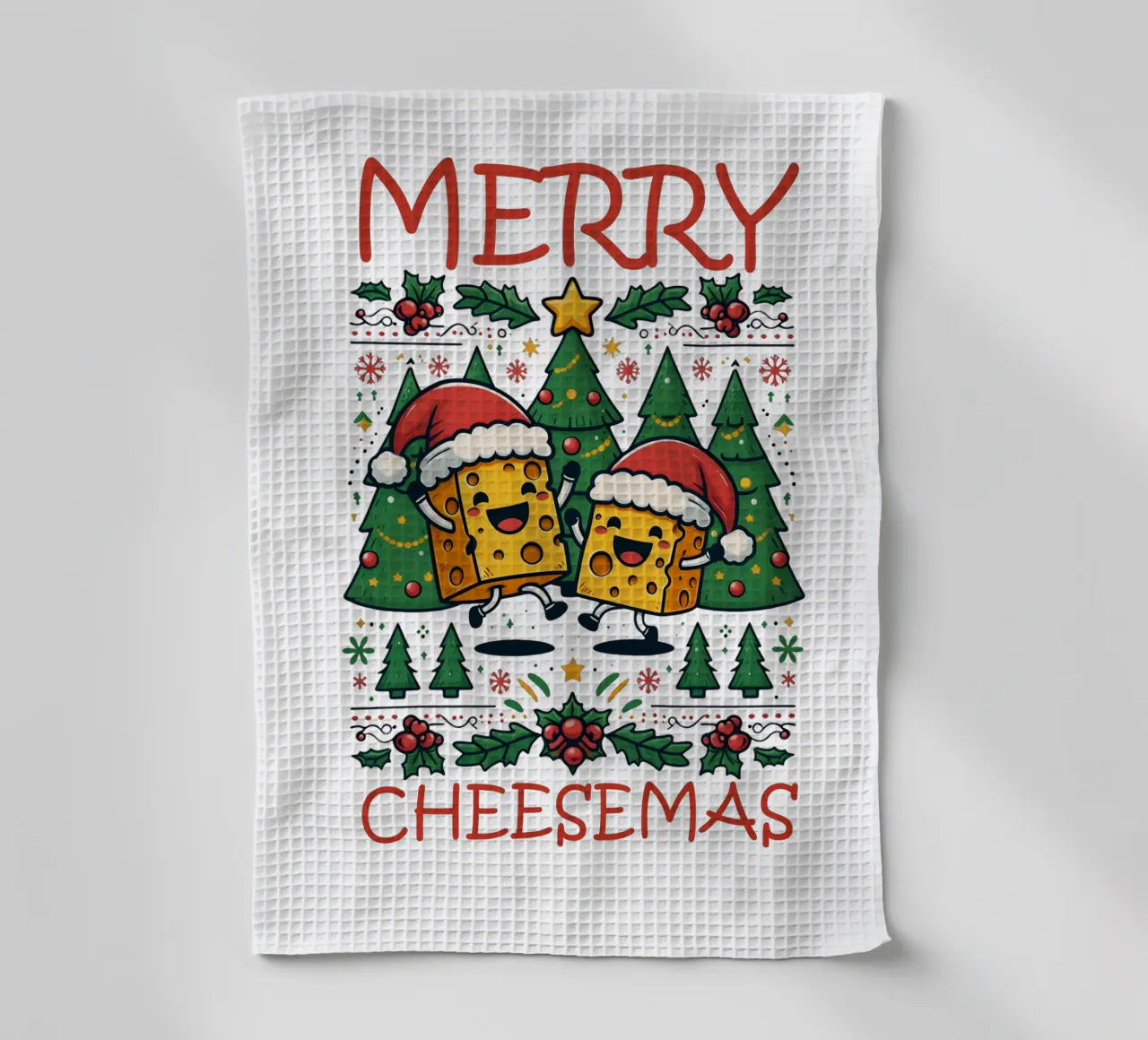 Merry Cheesemas canovaccio da cucina da edsonramosart