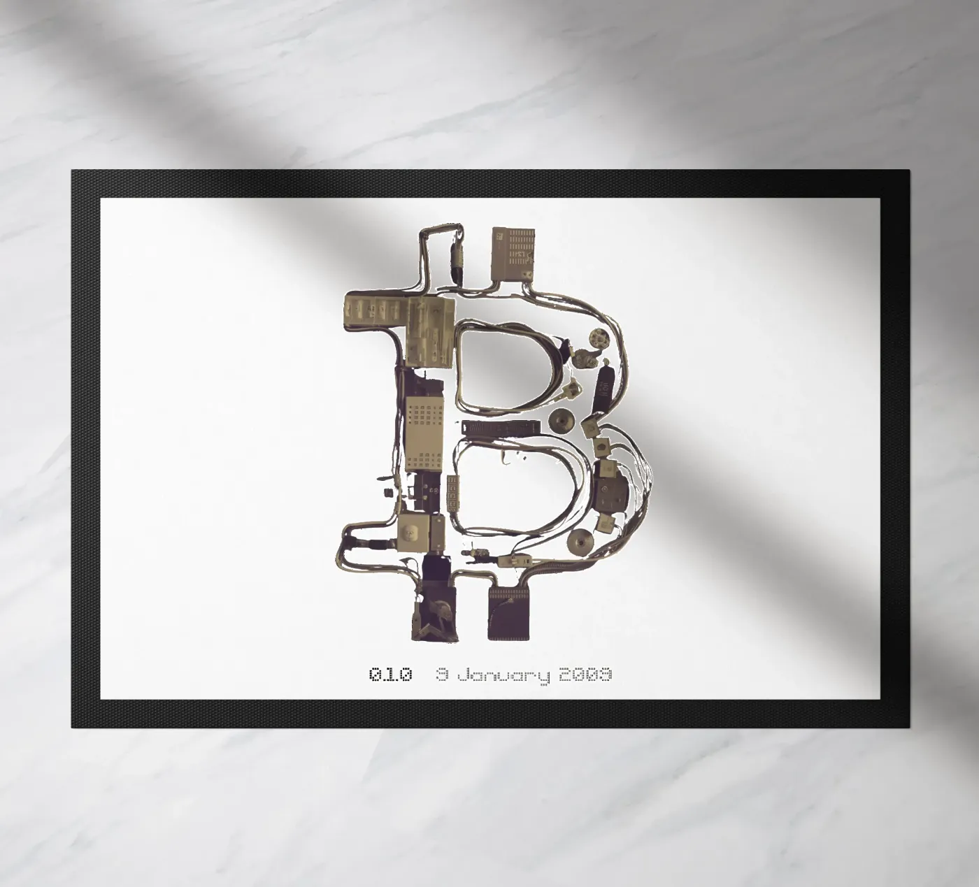 Cable_Guy_BTC_Black deurmat van Crypto_Jungle