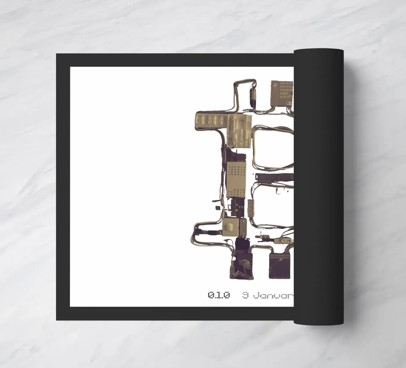 Cable_Guy_BTC_Black deurmat van Crypto_Jungle