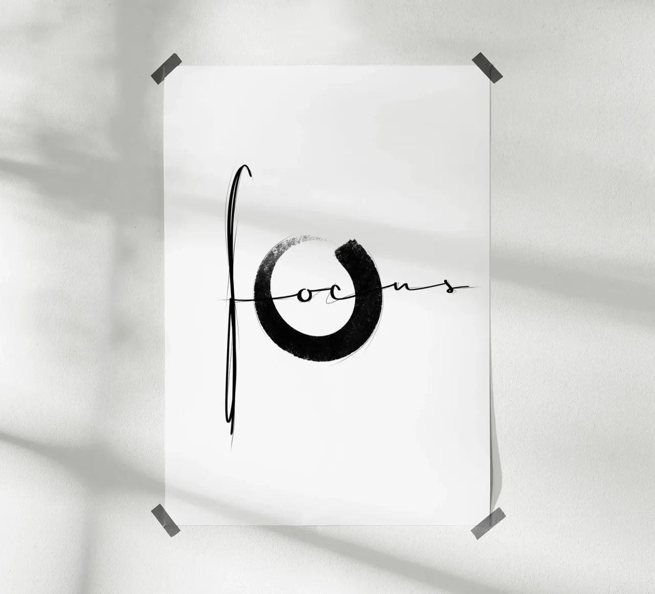 focus poster con telaio in alluminio da LIMITED EDITION LETTERS
