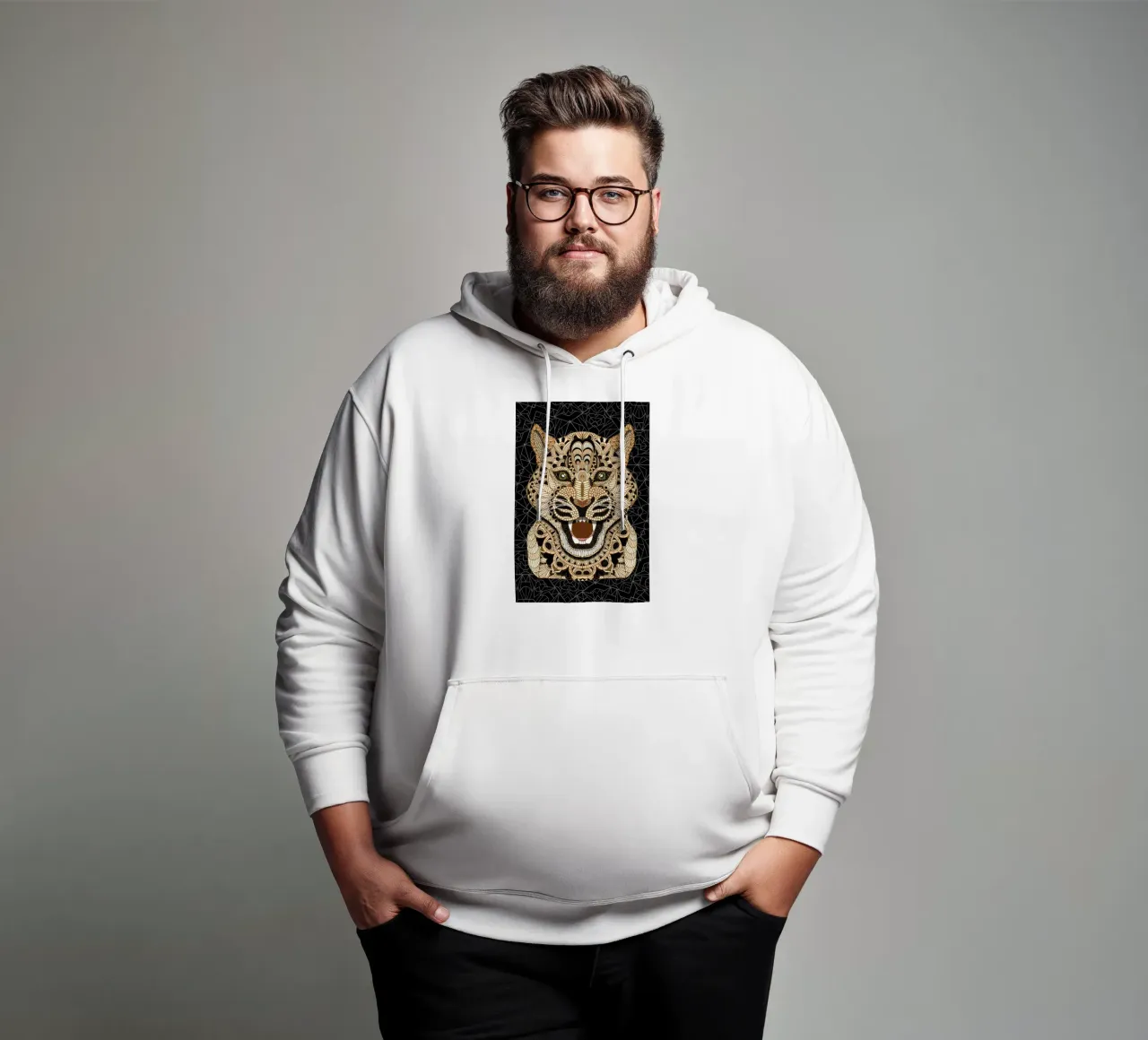 Leopard felpa con cappuccio da Angelika Parker