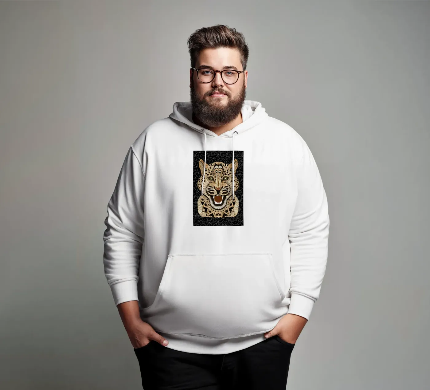 Leopard felpa con cappuccio da Angelika Parker