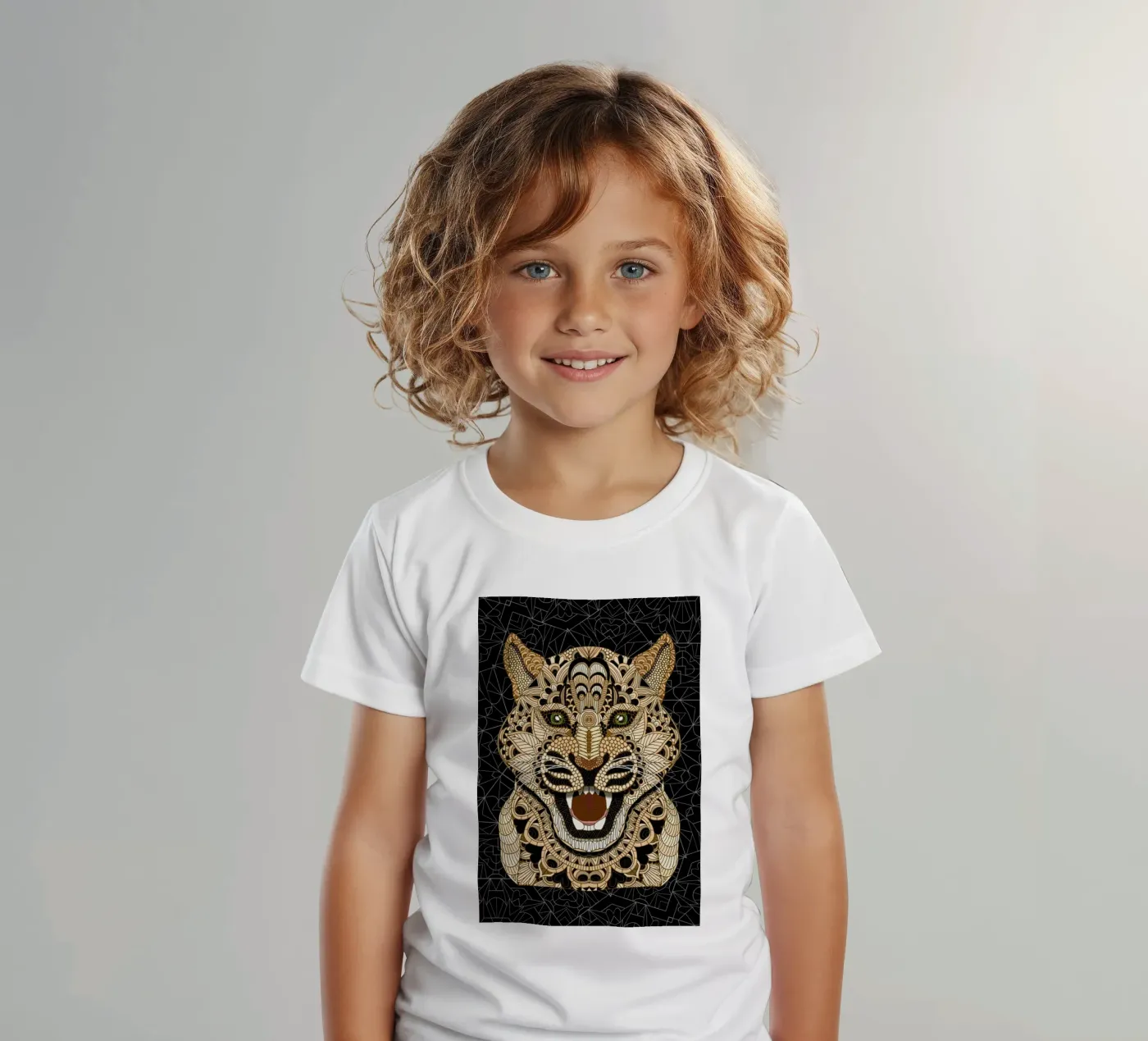 Leopard kinder t-shirt van Angelika Parker