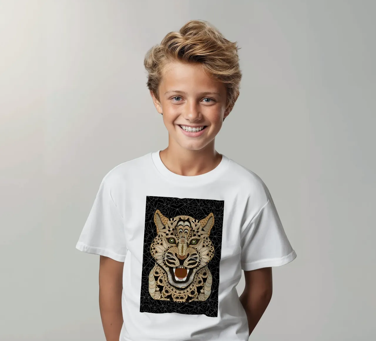 Leopard t-shirt bambini da Angelika Parker