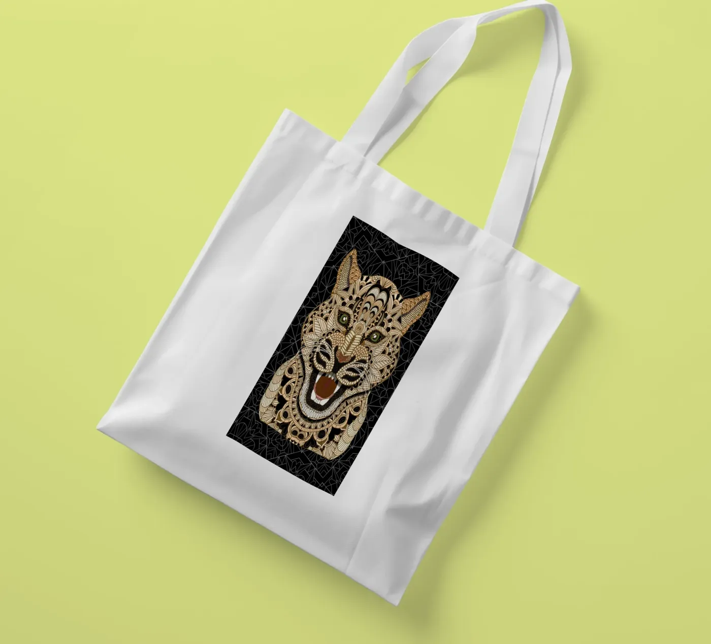 Leopard borsa in juta da Angelika Parker