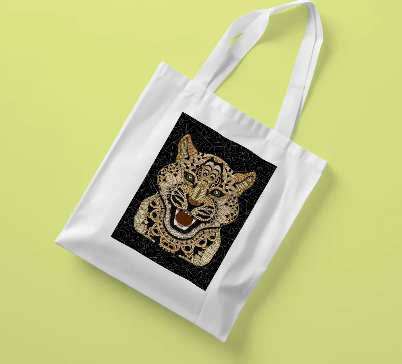 Leopard borsa in juta da Angelika Parker