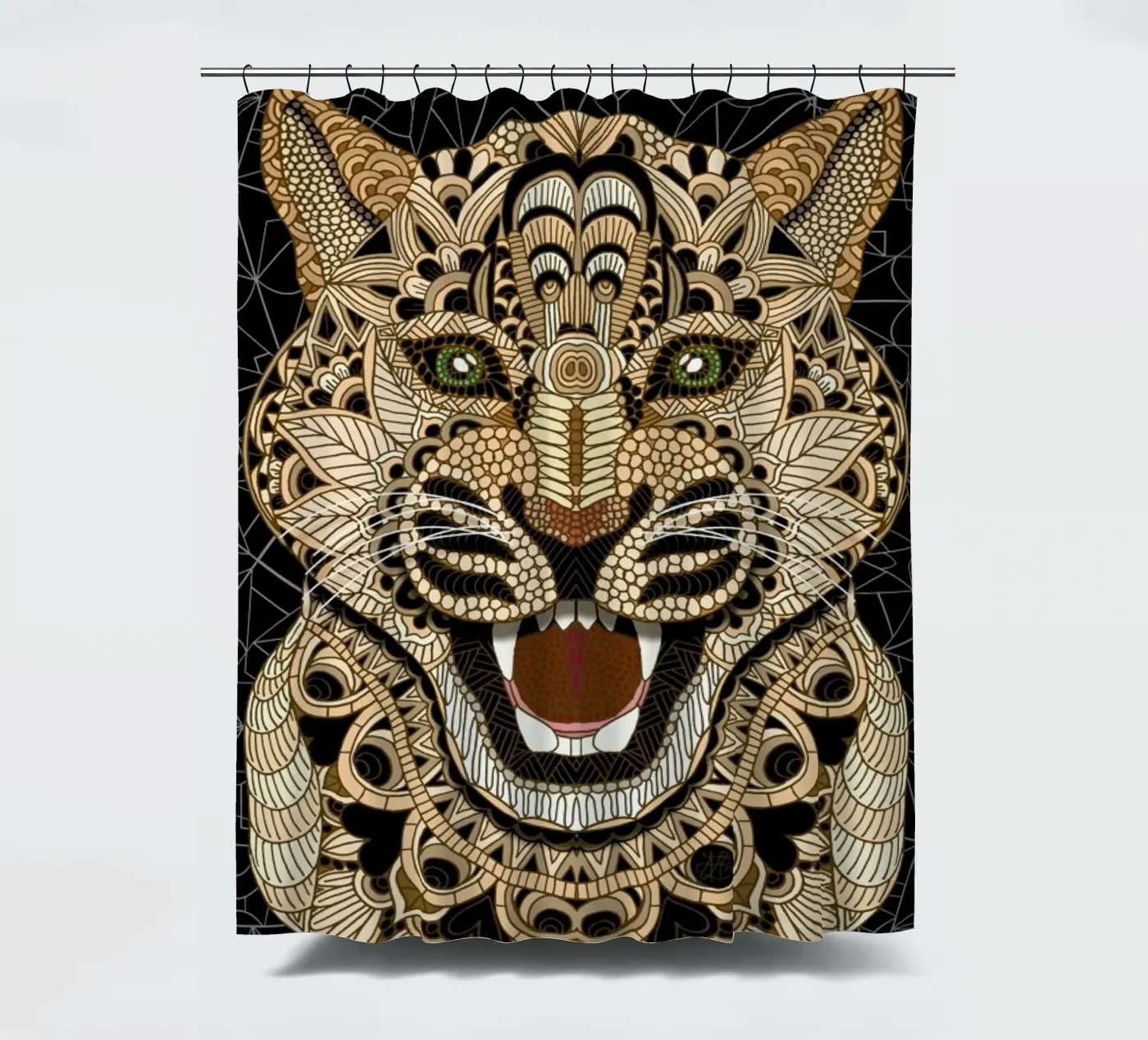 Leopard douchegordijn van Angelika Parker