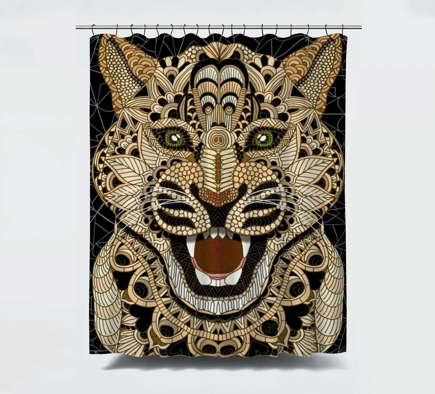 Leopard douchegordijn van Angelika Parker