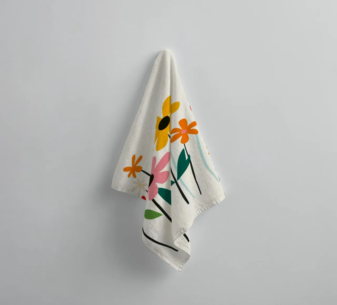 Découpe colorée Matisse Flowers Garden serviette de bain de Modern Muse