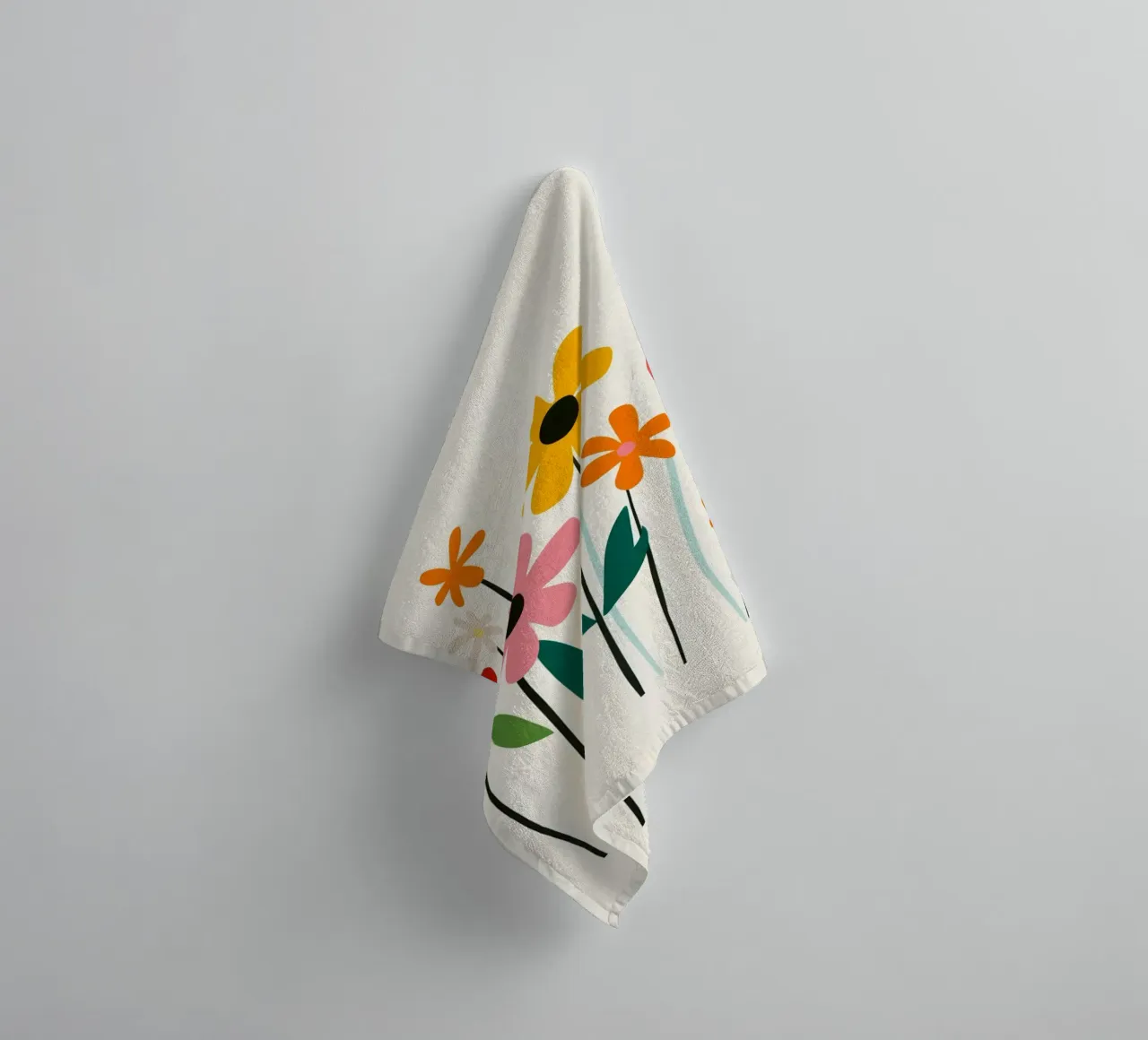 Découpe colorée Matisse Flowers Garden serviette de bain de Modern Muse