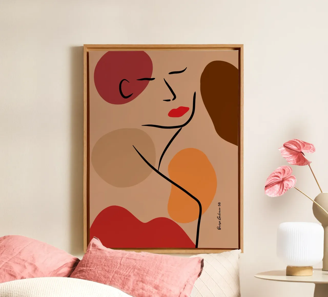 Abstract Bloom canvas by Mike Leymi