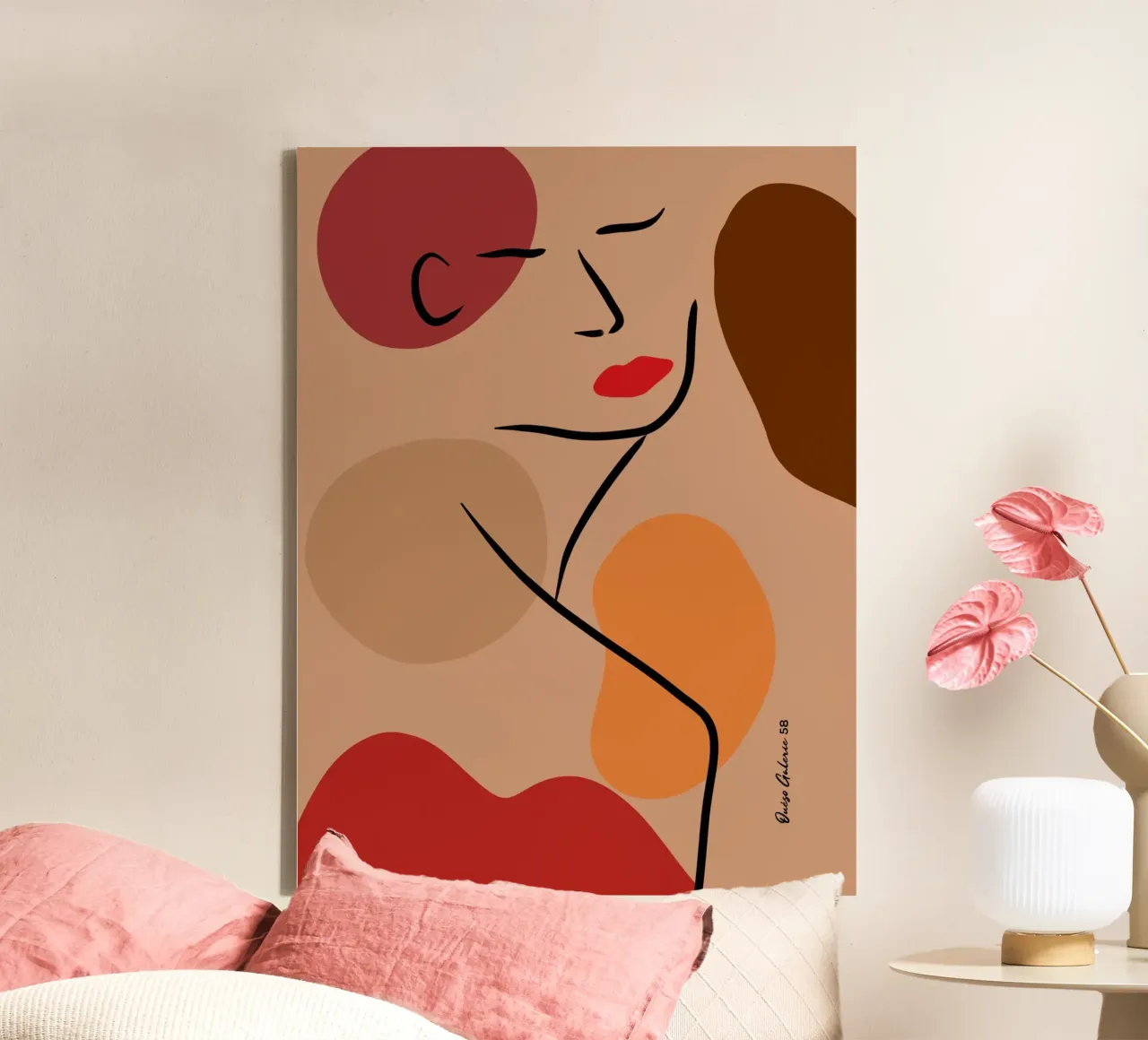 Abstract Bloom canvas by Mike Leymi