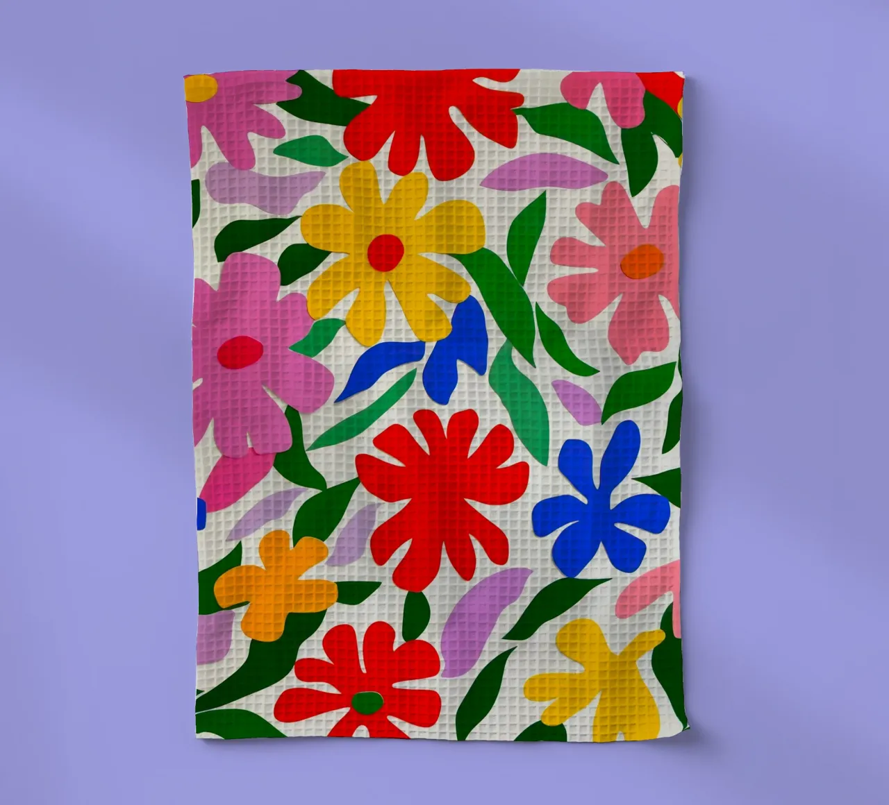Fleurs colorées découpées dans le style Matisse torchon de Modern Muse