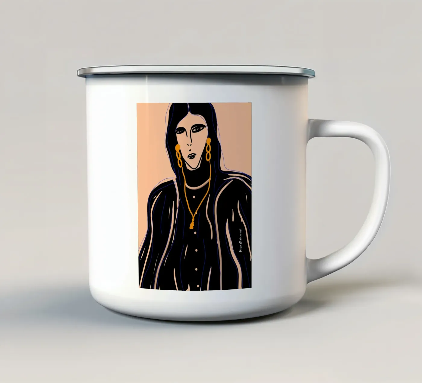 Soft Forms emaille mok van Mike Leymi