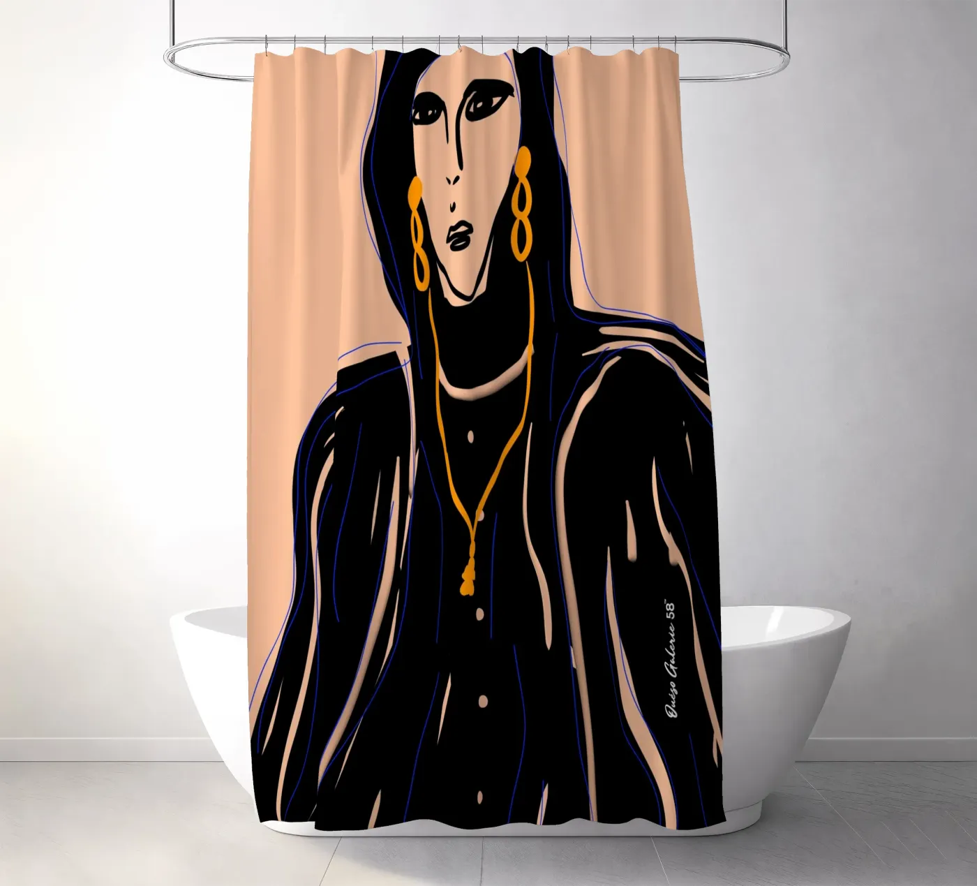 Soft Forms Duschvorhang von Mike Leymi