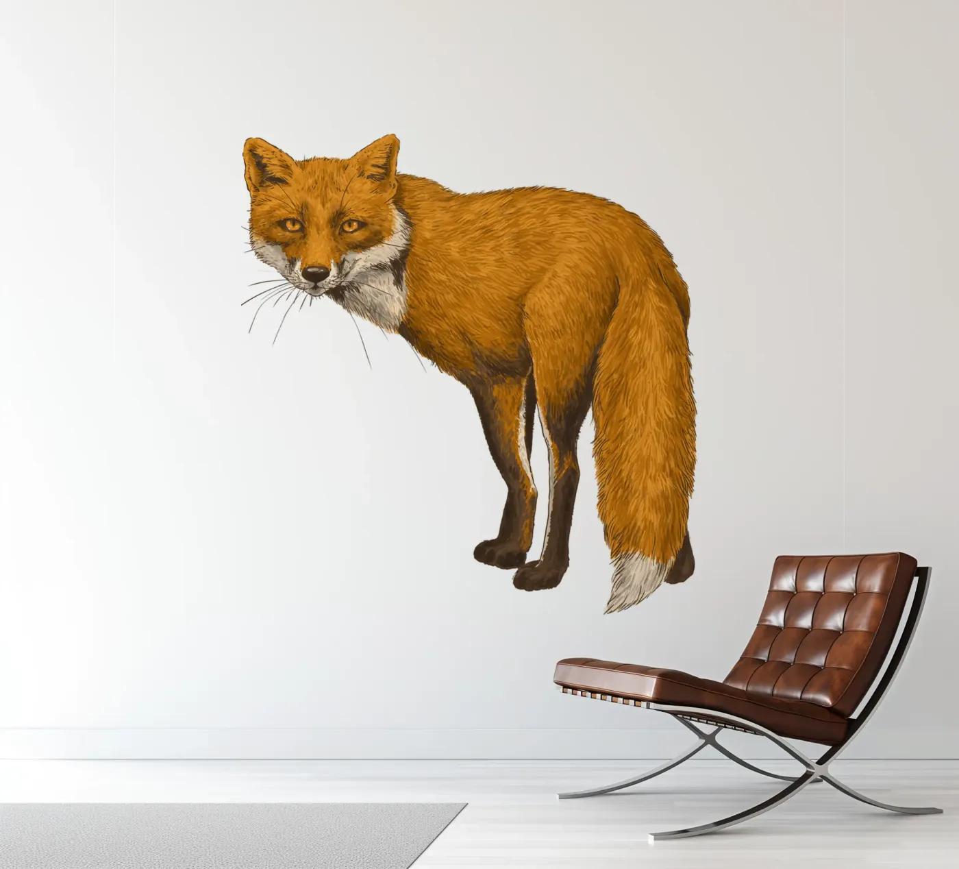 De vos fotobehang van Painted animals