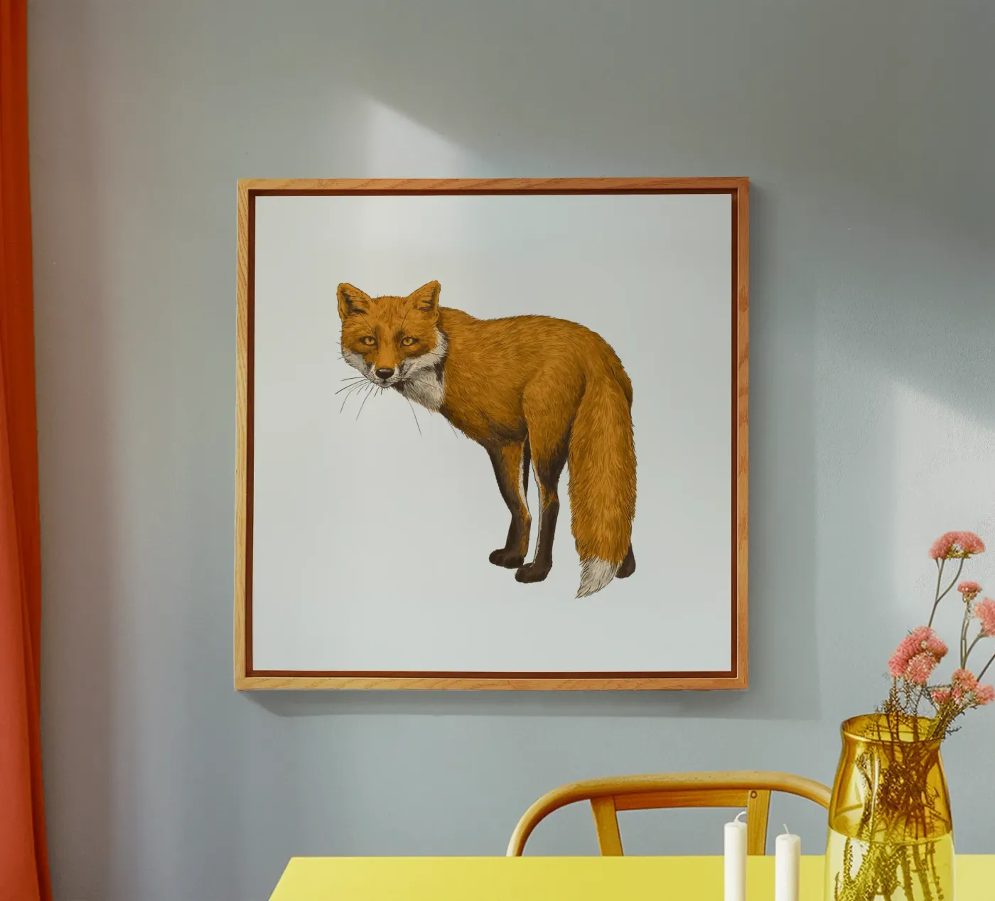 The fox plexiglass da Painted animals