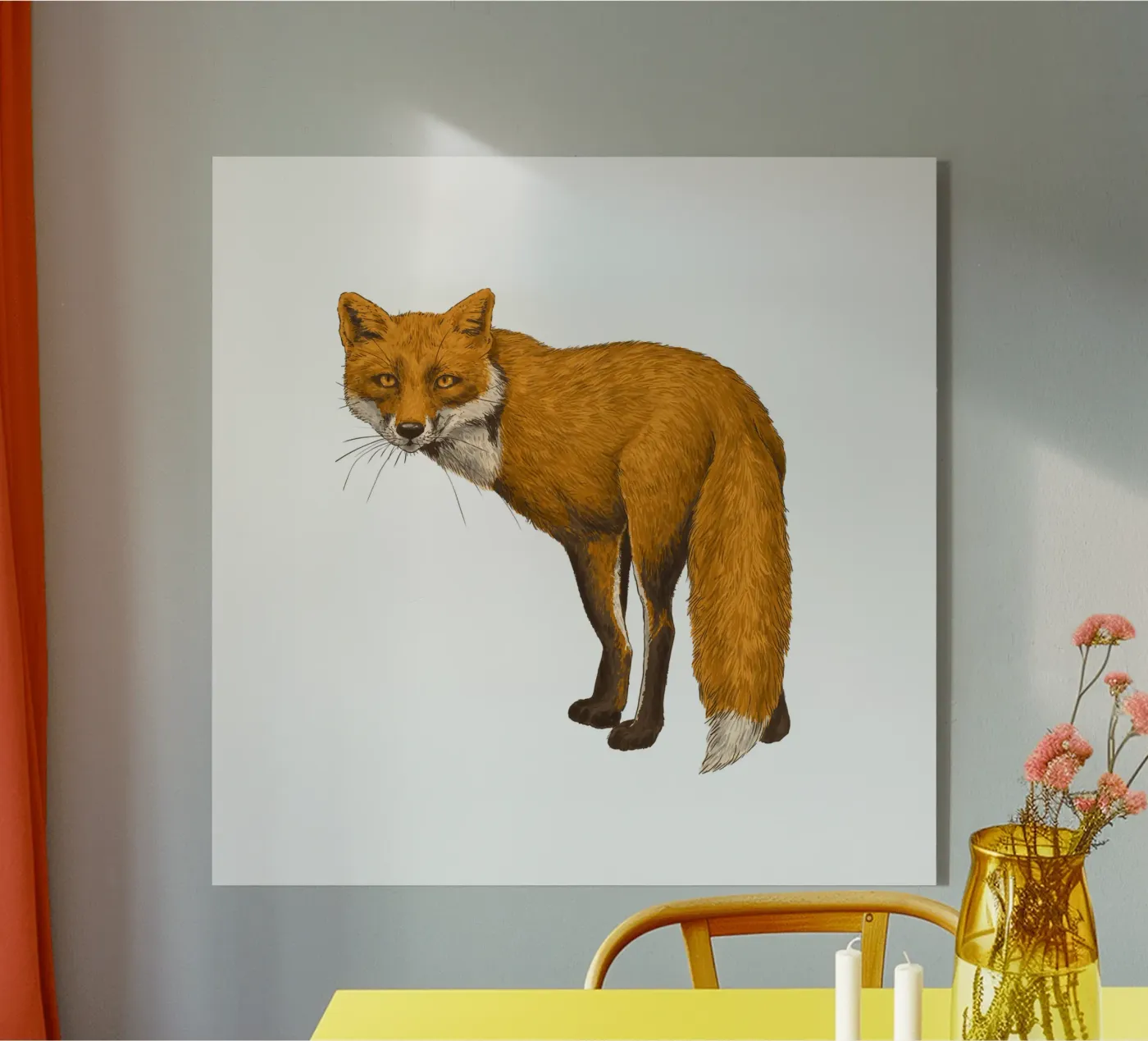 Le renard plexiglas de Painted animals