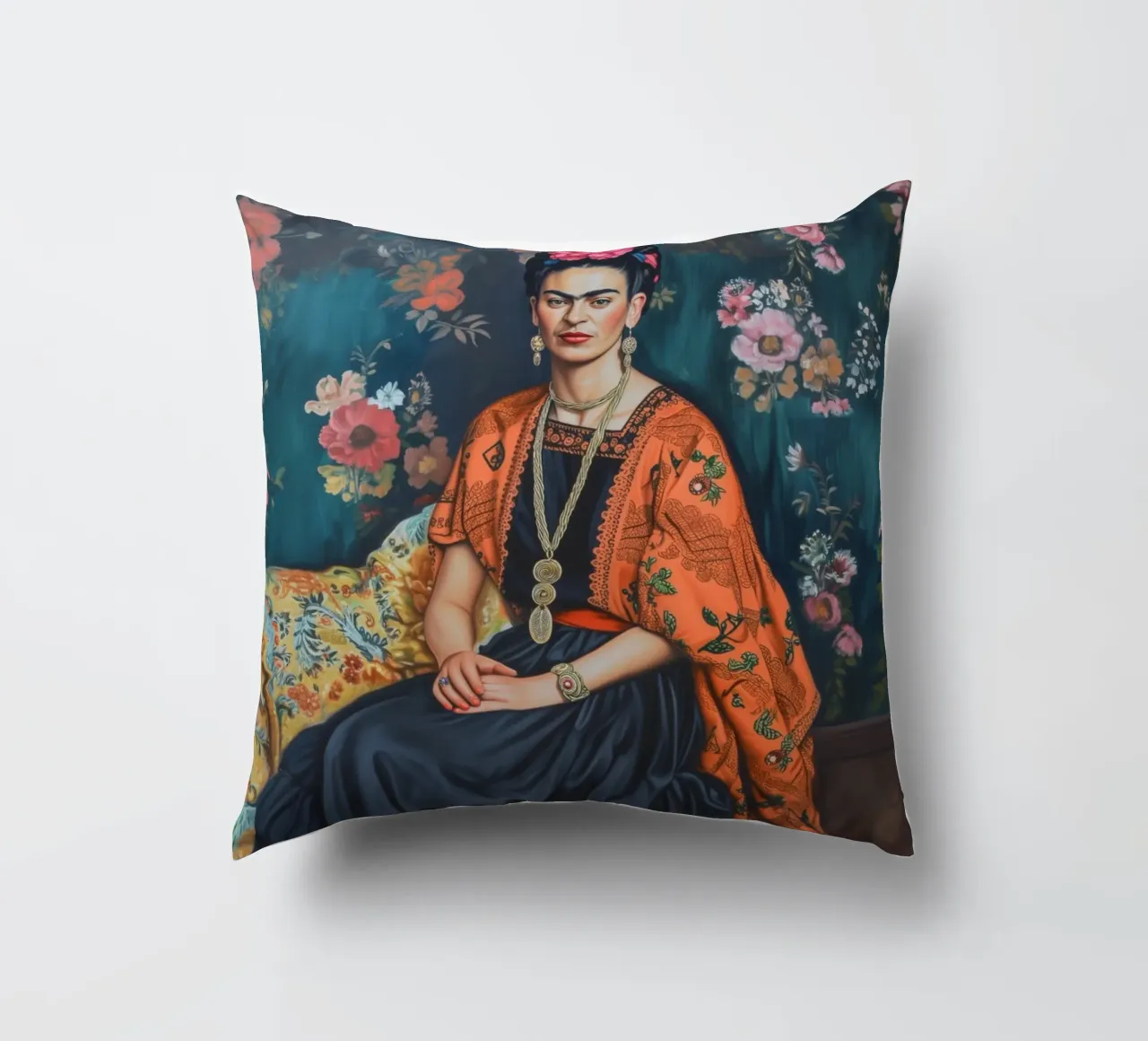 Lo stile della moda messicana di Frida cuscino da Carinaprint