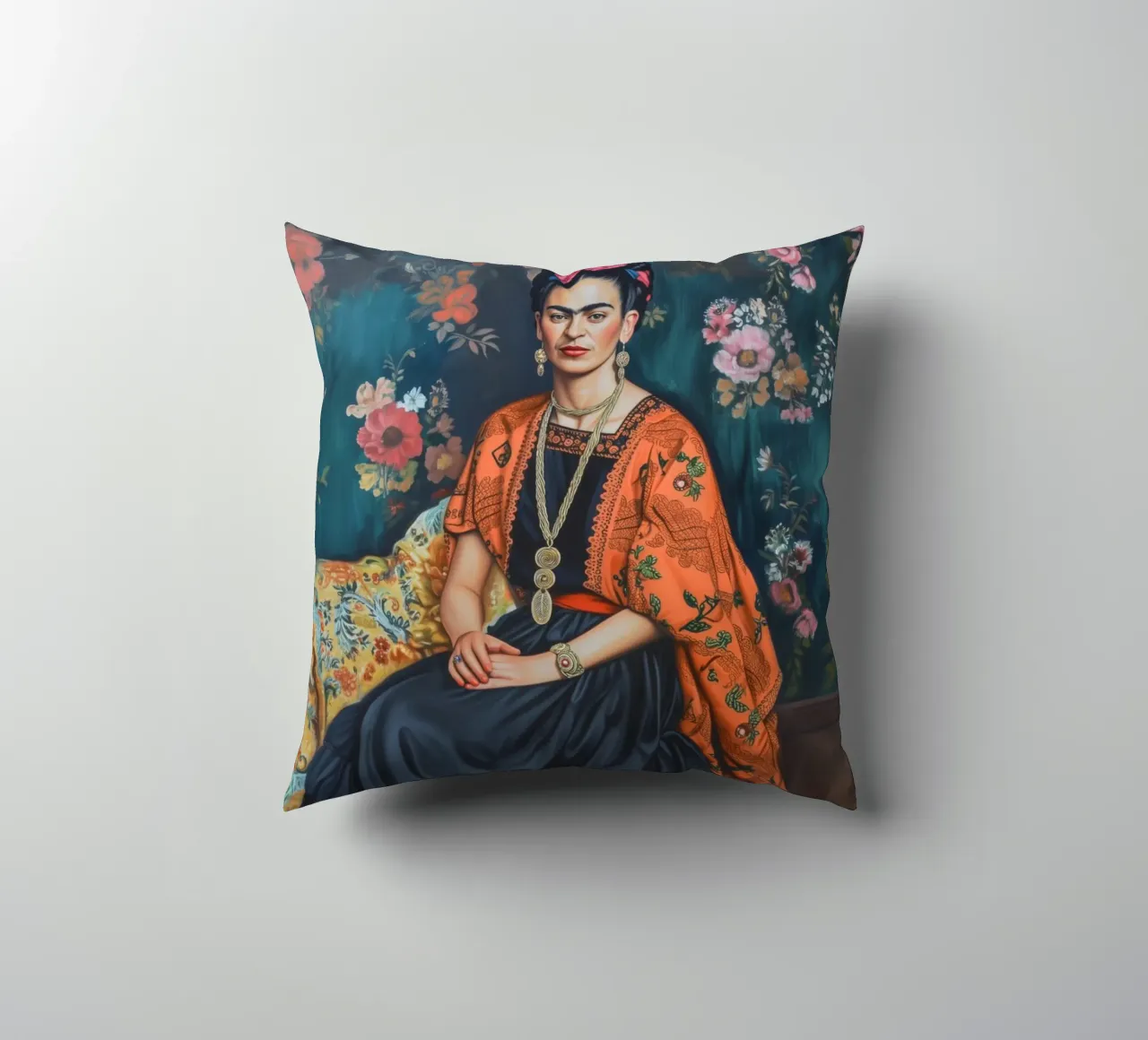Lo stile della moda messicana di Frida cuscino da Carinaprint