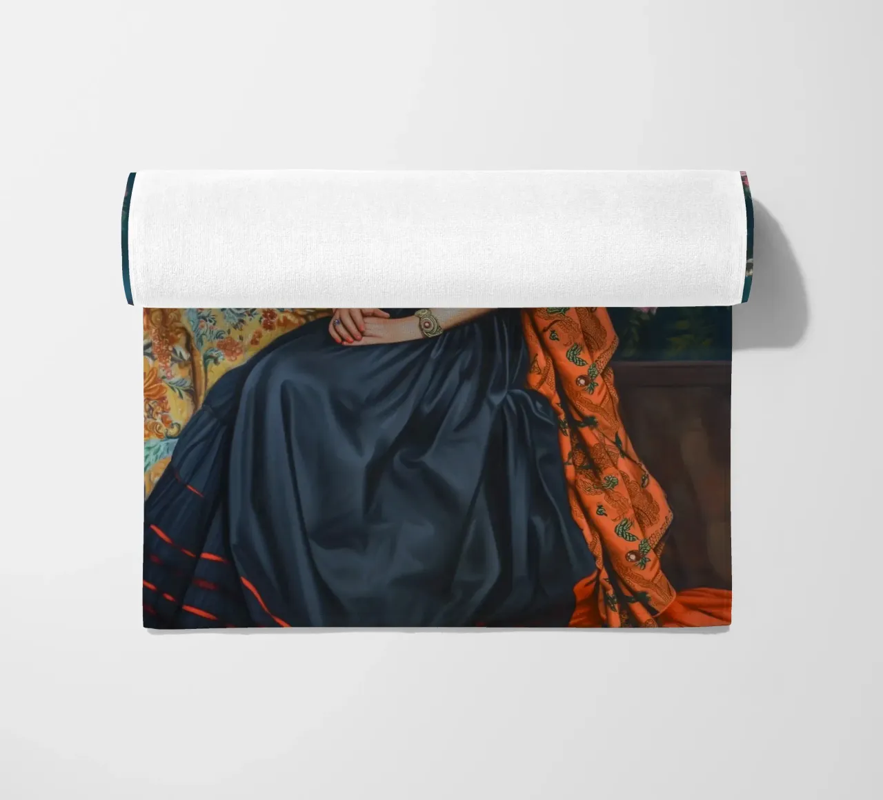 Frida's Mexican fashion style beach towel by Carinaprint